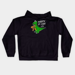 Happy Pi Day Dinosaur T-Rex Pizza Funny Kids Hoodie